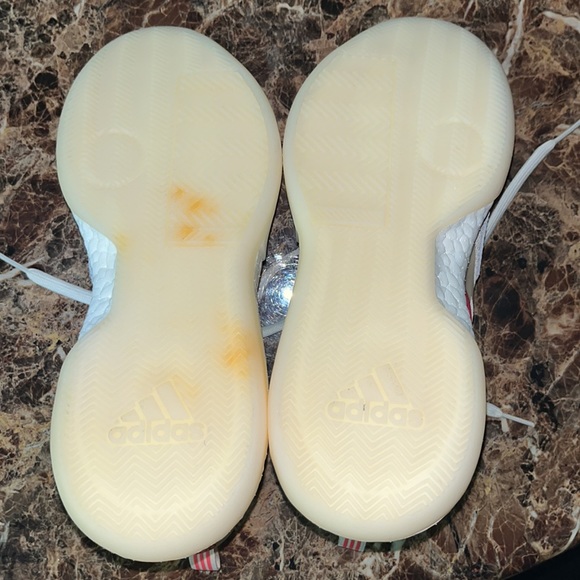 Adidas Kaizam Zoneboost Off White Shock Red Mens - Picture 5 of 5